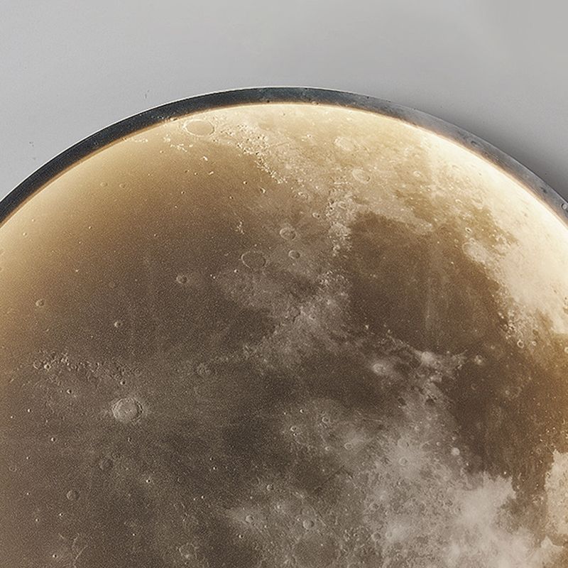 Modern Round Disc Wall Mounted Light Fixture 1 Light Flush Mount Wall Sconce with Acrylic Shade