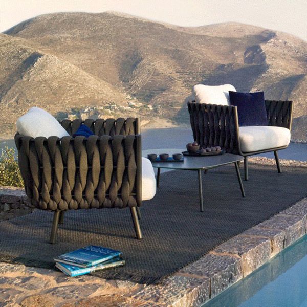 Modern Patio Daybed Metal 1 Piece Outdoor Patio Sofa with Cushions