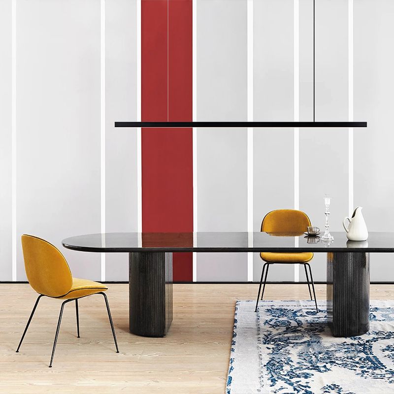 Zeitgenössische Küche Anhänger Leichtes lineares Metall 1 Light Island Lighting Idee