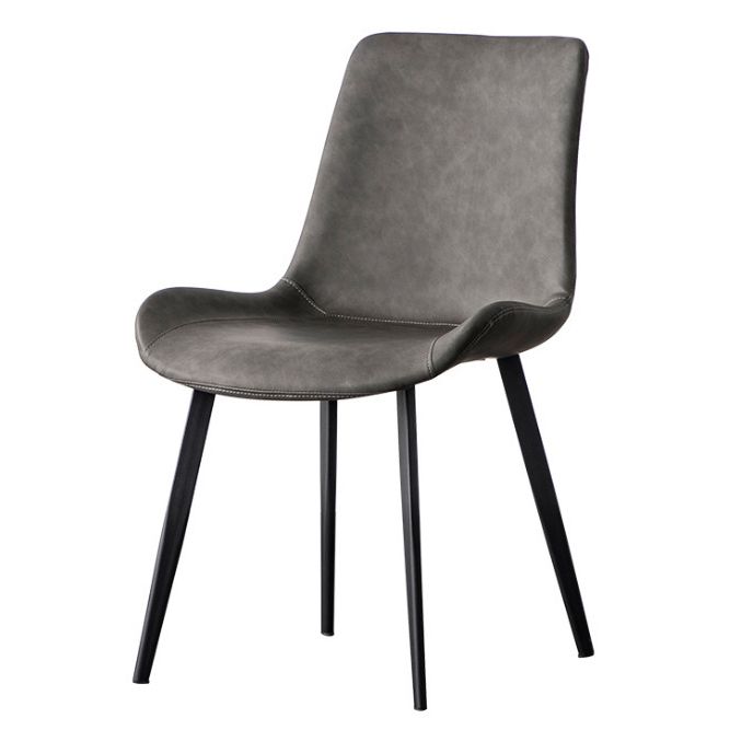 Chaise de cuir en faux cuir de style moderne 20 '' Chaise de restauration Parsons large pour un usage domestique