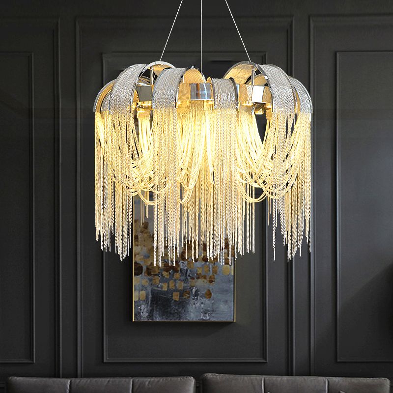 Luminaires de plafond en aluminium à glace pour lustre postmoderne pour le salon