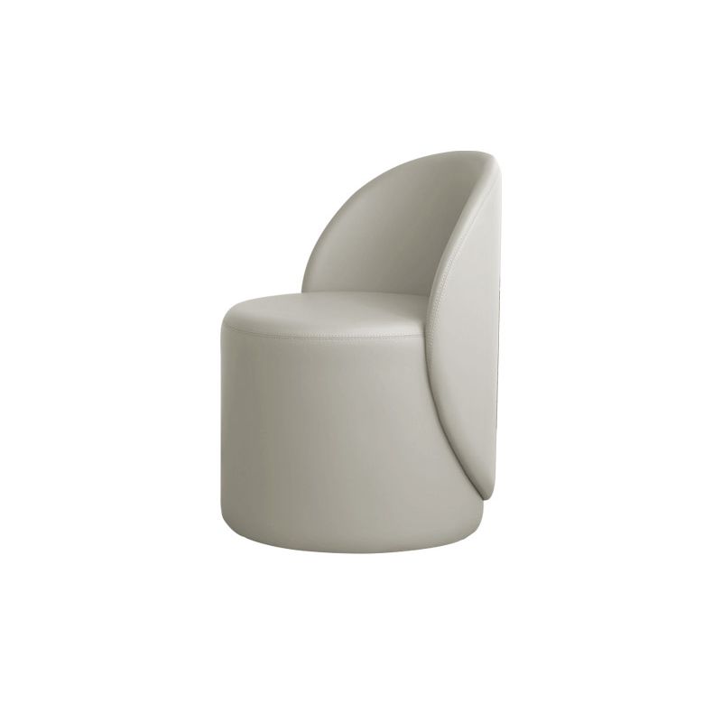 Scandinavian Solid Color Armless Chair Tight Back Accent Chair