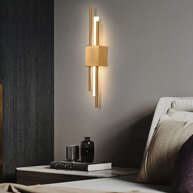 Metal Cylinder Shape Wall Light Modern Style 1 Light Wall Light Sconce