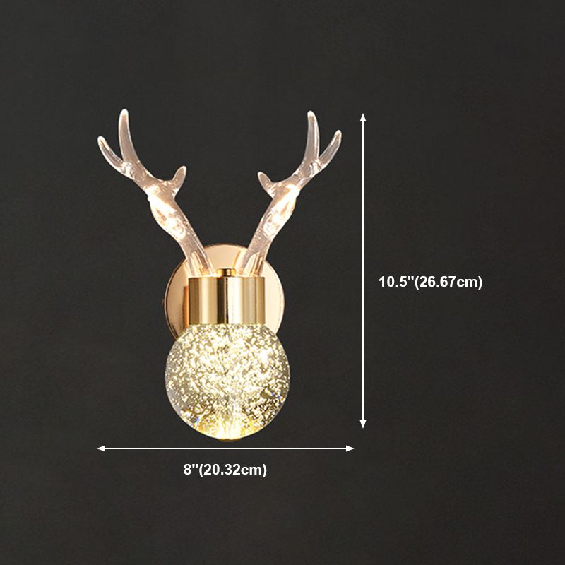 Crystal Unique Wall Sconce Modern 3 Lights Wall Mount Light Fixture in Gold