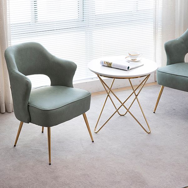 Fauteuils de salle à manger en métal nordique, chaise latérale à dossier ouvert pour Restaurant