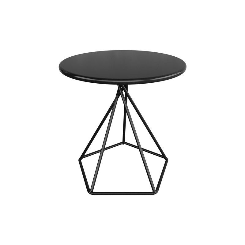 Modern Frame End Table Marble/metal Top Round Side Table for Living Room