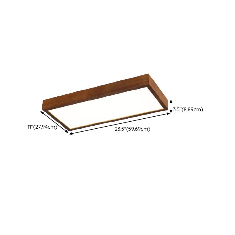 Modern Ceiling Lamp Wooden Flush Mount Light Fixture for Bedroom