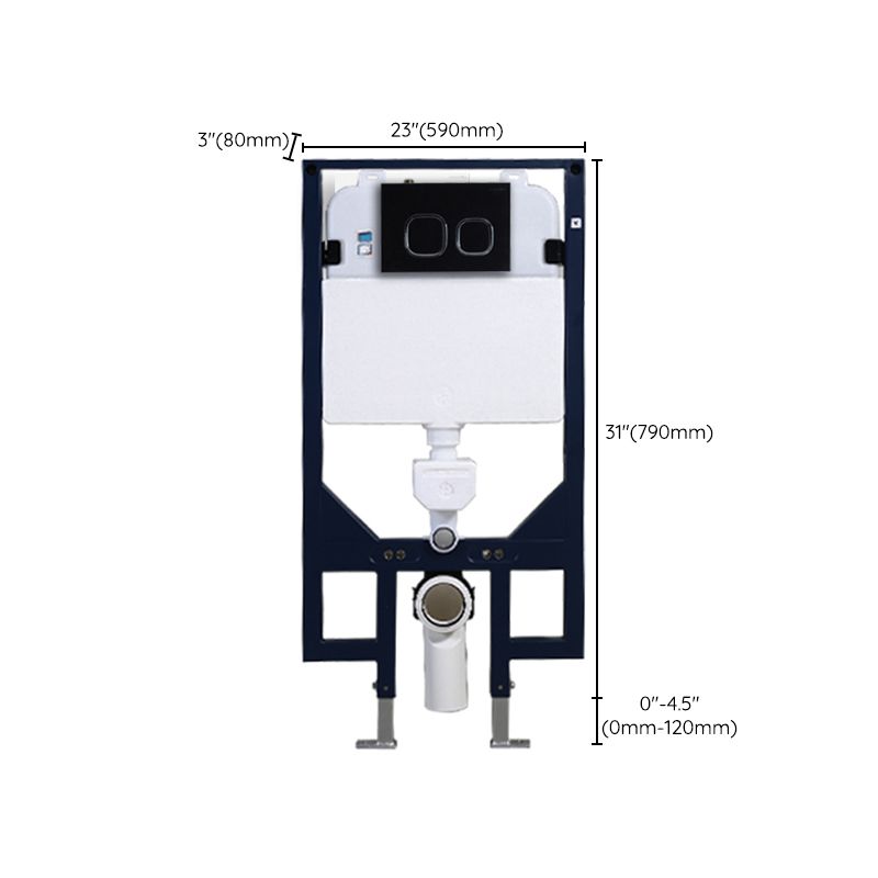 Contemporary Flush Toilet Round One Piece Toilet Wall Mount Porcelain Toilet