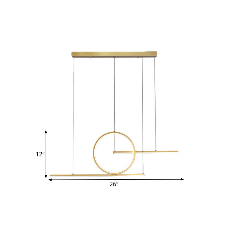 Pendre de chute noire / dorée du restaurant LED Restaurant LAM