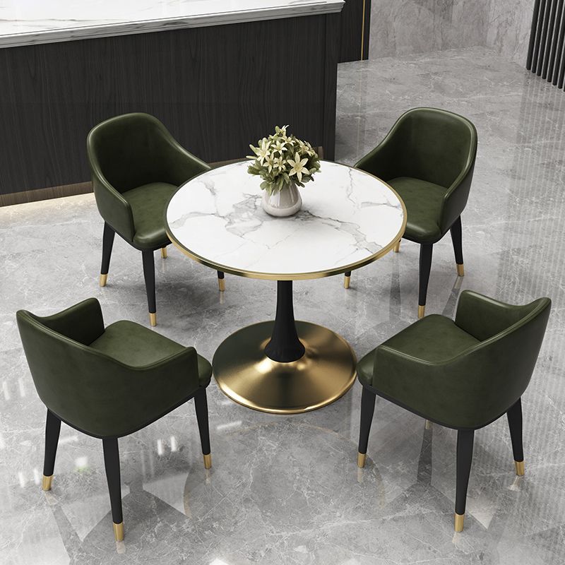 Tavolo da pranzo contemporaneo da 31,5 pollici tavolo rotondo per cucina e sala da pranzo