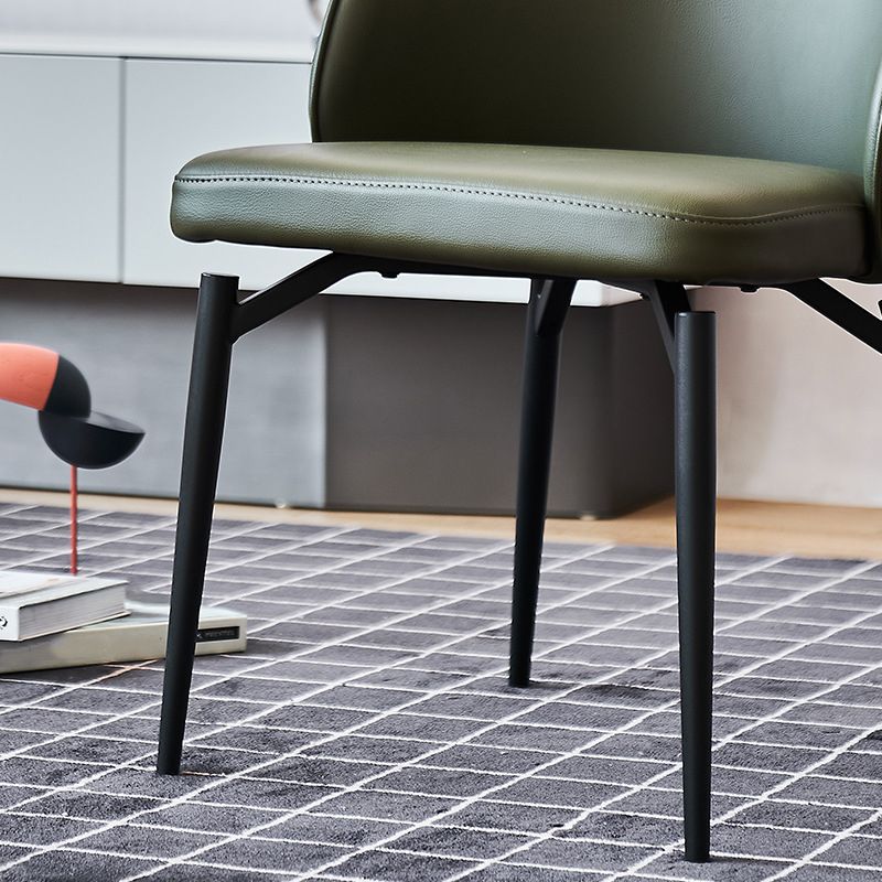 Chaises de salle à manger sans bras en métal nordique, chaise latérale de salle à manger à dos ouvert pour Restaurant
