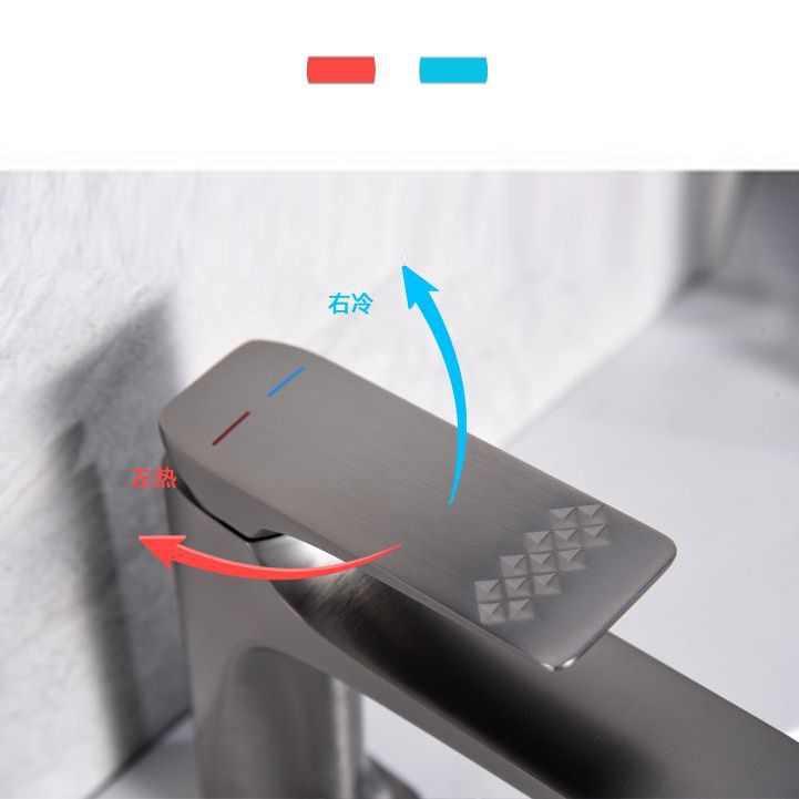 Modern Vessel Sink Faucet Copper Lever Handle Low Arc Vessel Faucet for Bathroom