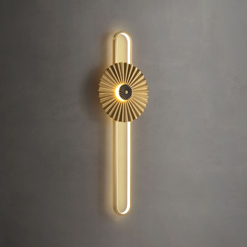 2 - Light Gold LED Bath Bar Solid Brass Post Modern Bathroom Vanity Lighting