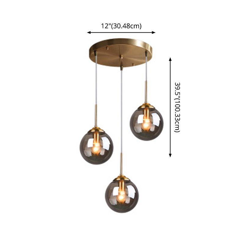 Sphere Pendant Lighting Fixture Modern Minimalist Glass Indoor Pendant Ceiling Lights