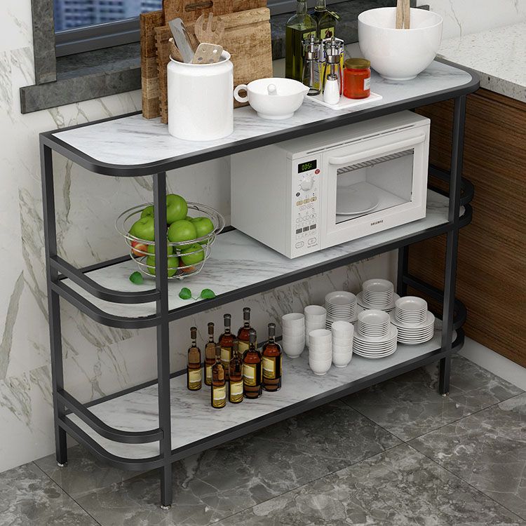 Modern Simple Kitchen Island Table Dining Room Stationary Prep Table