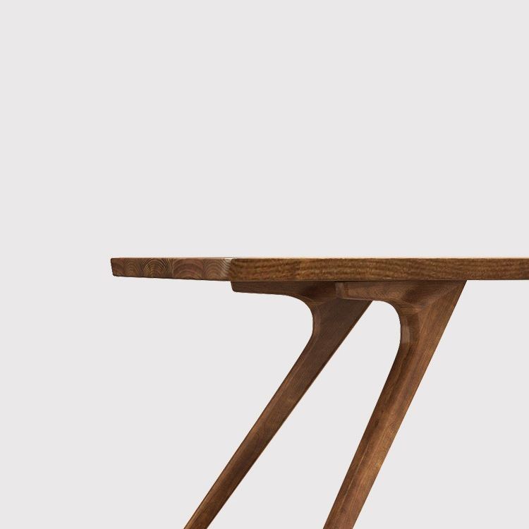 Brown Solid Wood Contemporary Dining Table Set 1/4/5/7 Pcs Dinette Set for Home