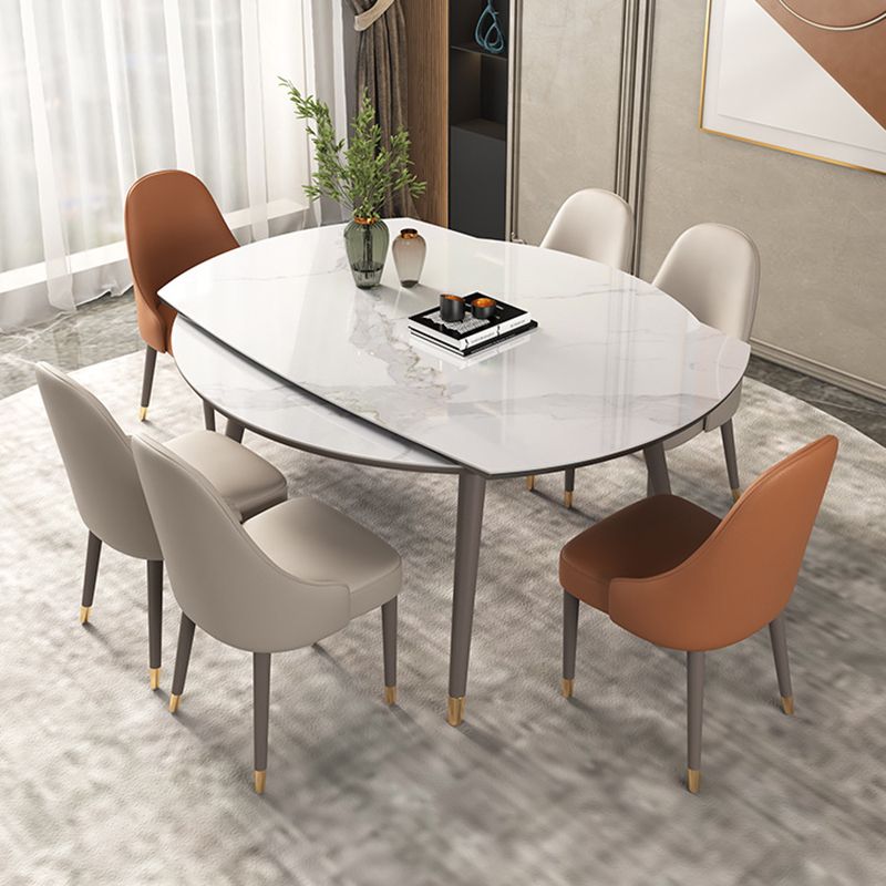 Contemporary Stone Dining Set 1/2/5/7 Pieces Dining Furniture for Home