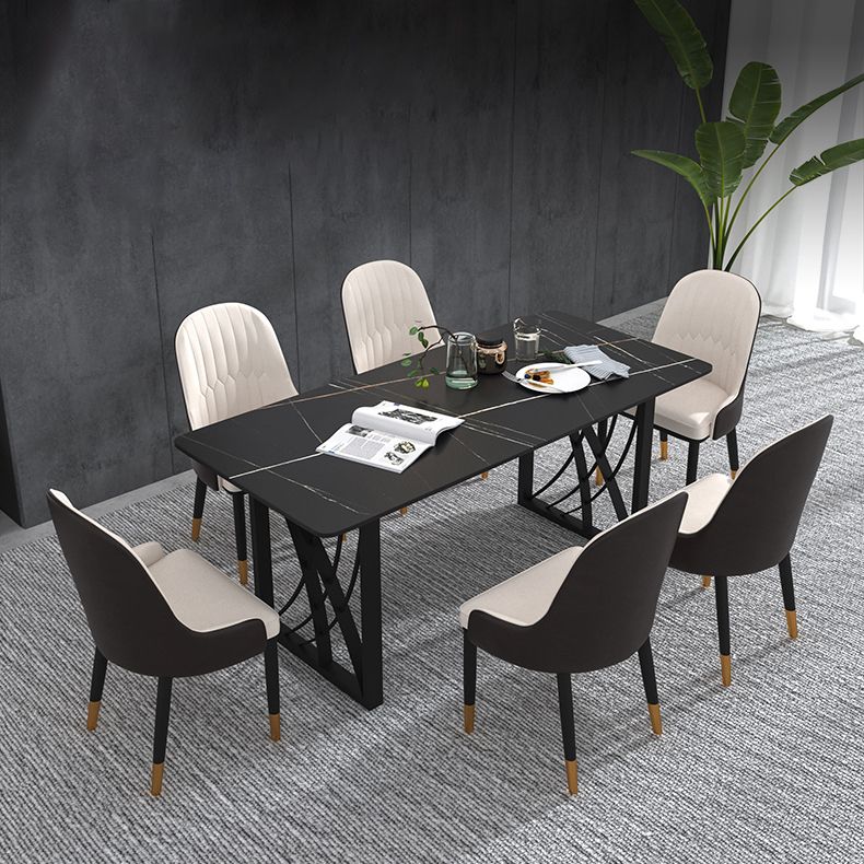 1/2/4/5/7 Pieces Dinette Set Modern Sintered Stone Dining Table Set with Chairs