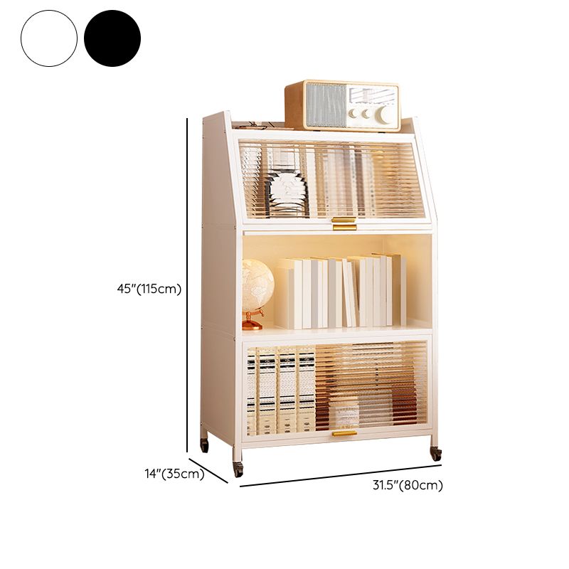 Metal Closed Back Standard Bookshelf Shelves Included Bookcase