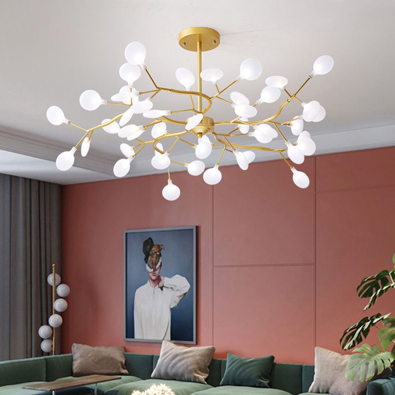 Contemporary Chandeliers Orbicular Hanging Ceiling Light Metal Orb Chandelier