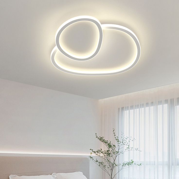 Modern Ceiling Mount Lamp Multi Lights LED Ceiling Light with Silica Gel Shade for Bedroom