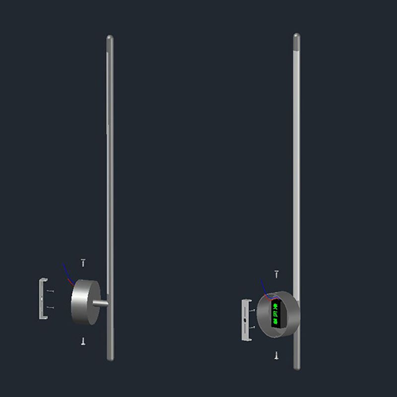 Zeitgenössischer Stil linearer LED -Wandlampe Metall 1 Licht Wandleuchte Leuchten