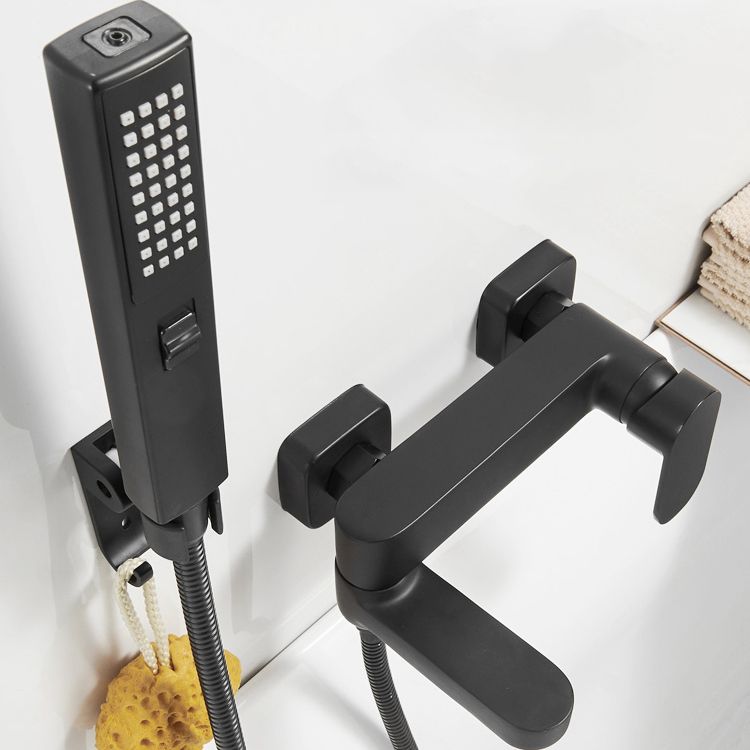 Modern Wall Mounted Bath Faucet Trim Metal Single Handle Tub Faucet Trim