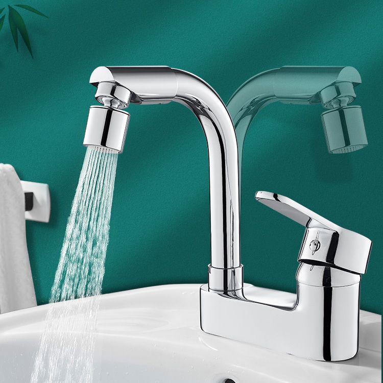 Modern Bathroom Sink Faucet Swivel Spout 2 Hole Faucets Sink Faucet