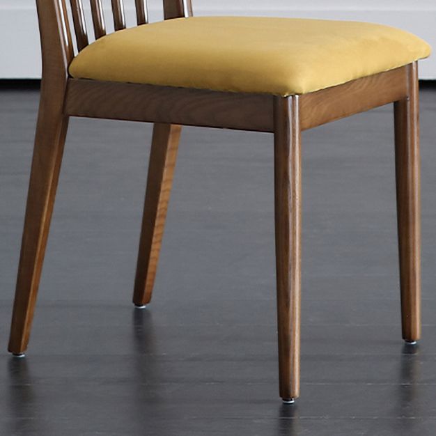 Contemporary Dining Chairs Kitchen Dining Armless Side Chairs with Wooden Legs