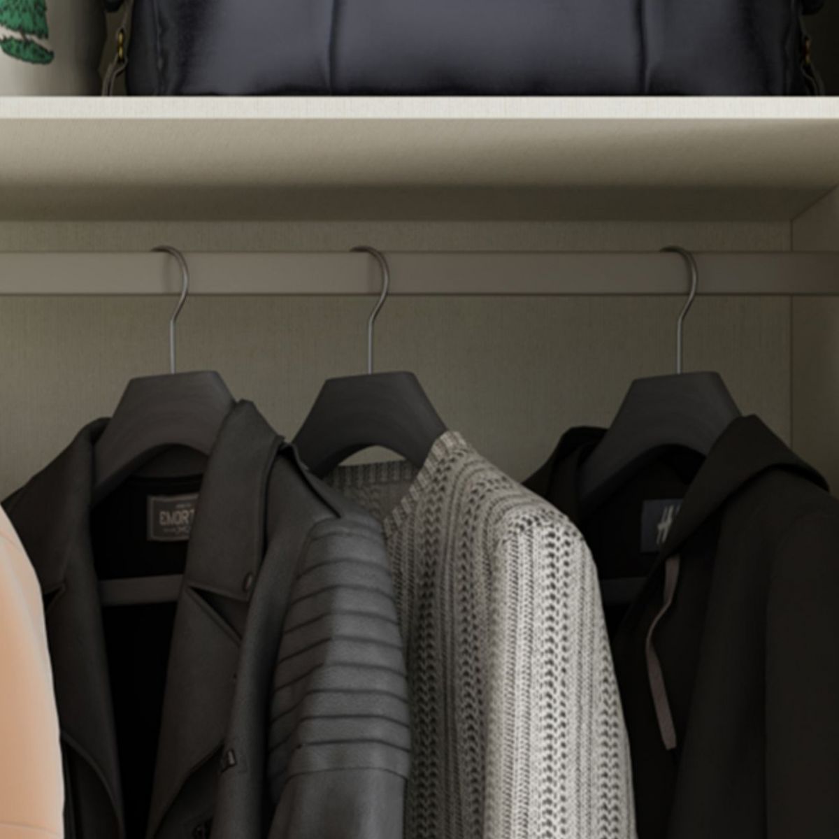 Hinged Wardrobe Closet with Drawer Engineered Wood Wardrobe Cabinet