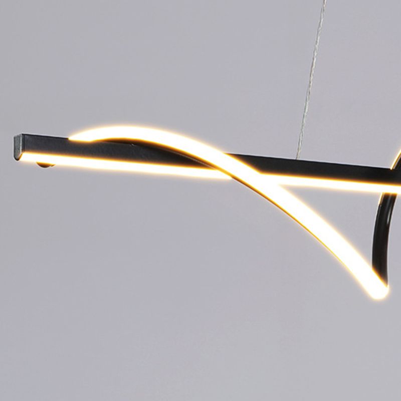 LED Kitchen Island Lighting Modern Golden/Black Ceiling Light for Foyer