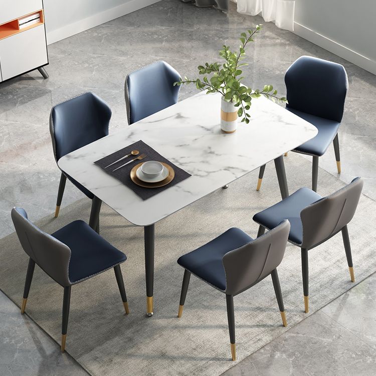 Tavolo da pranzo standard di forma standard minimalista tavolo da pranzo in pietra sinterizzata per cucina