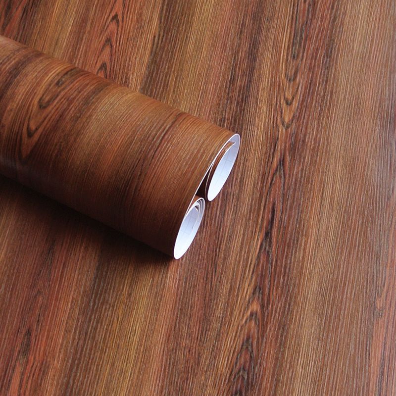 Faux Wood Wallpaper Roll Peel and Paste Industrial Living Room Wall Decor, 6.5 sq-ft