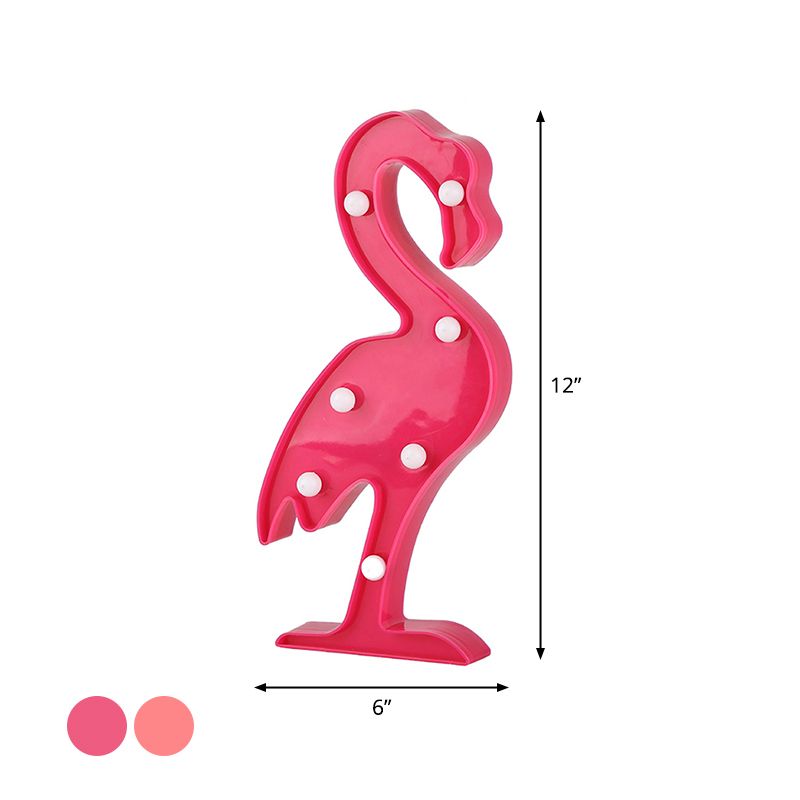 Lampada notturna Flamingo Stile moderno in stile Plastic Rosa batteria a LED LED Night Lighting