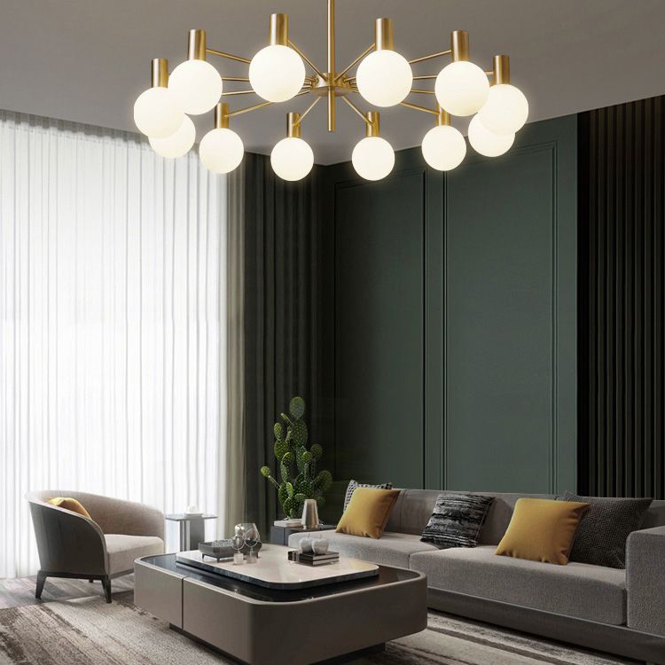 Lampadario moderno del lampadario a globo con tonalità di vetro adatto alla camera da letto del soggiorno