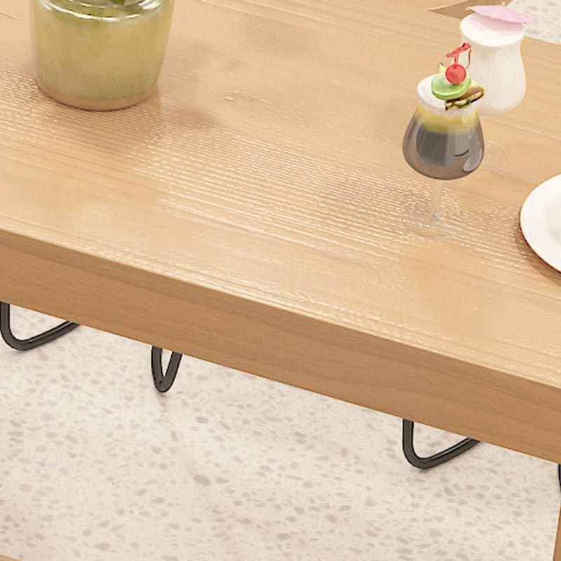 Modern Rectangle Table and Stool Set 1/2/6/11 Pieces Solid Wood Bar Table Set in Natural