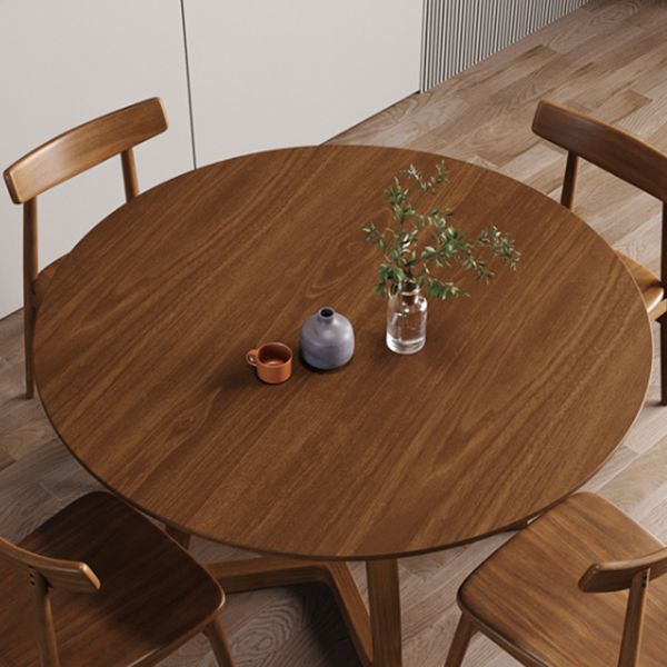 Modern Style Dinette Set 1/2/4/5 Pcs Round Solid Wood Dinette Table with Dining Chair