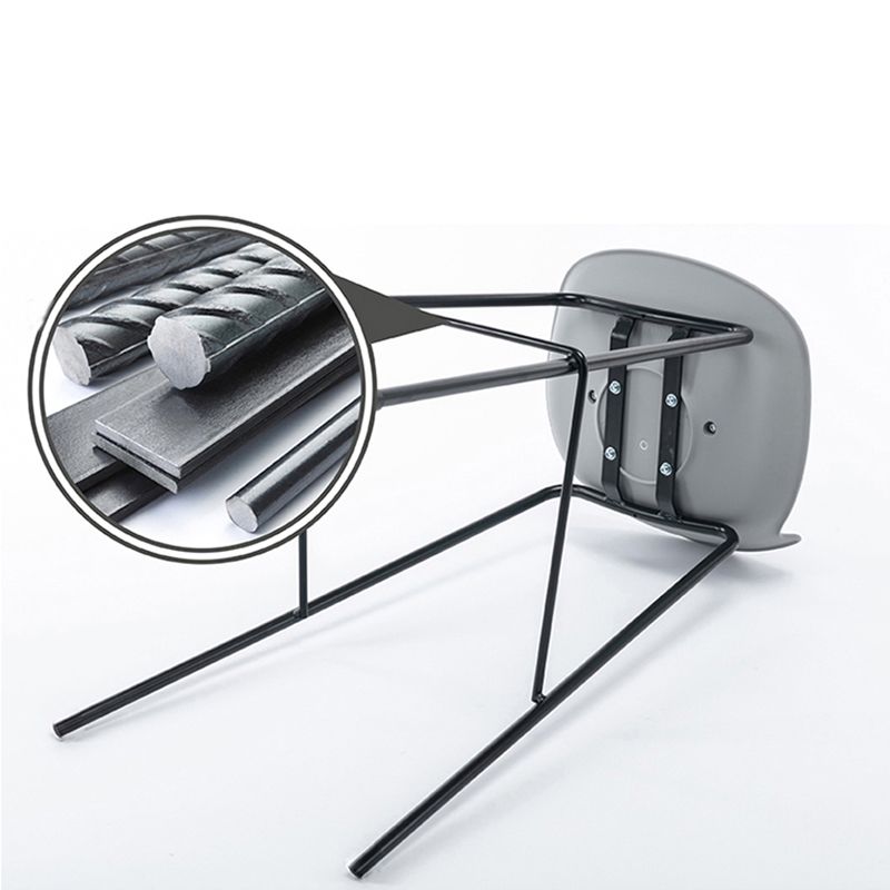 Contemporary Metal Frame Bar Stool Low Back PU Leather Bar Stool for Living Room