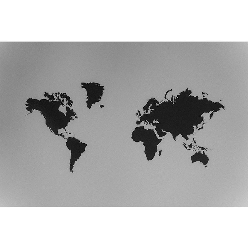 Contemporary World Map Mural Wallpaper Full Size Home Decor for Living Room