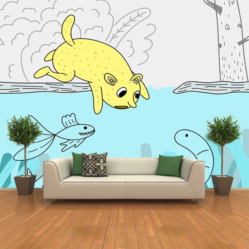 Beautiful Wallpaper Cartoon Animals Illustration Mural Indoor Wall Mural