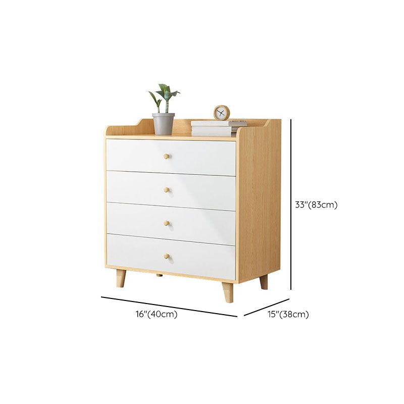 Contemporary Bedroom Chest Wooden Storage Chest with Drawers