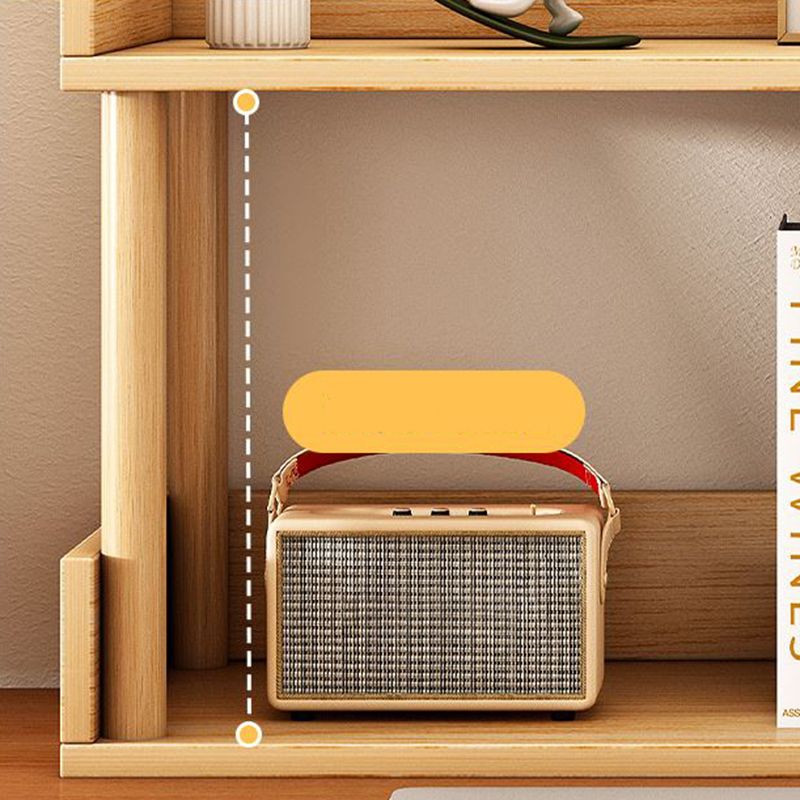 Modern Wooden Bookcase Open Storage Bookshelf with and Shelves