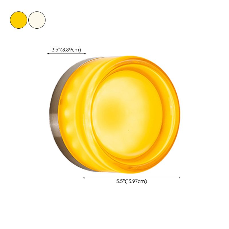 Modern Simple Shape Wall Mounted Light 1 Light Metal Flush Mount Wall Sconce