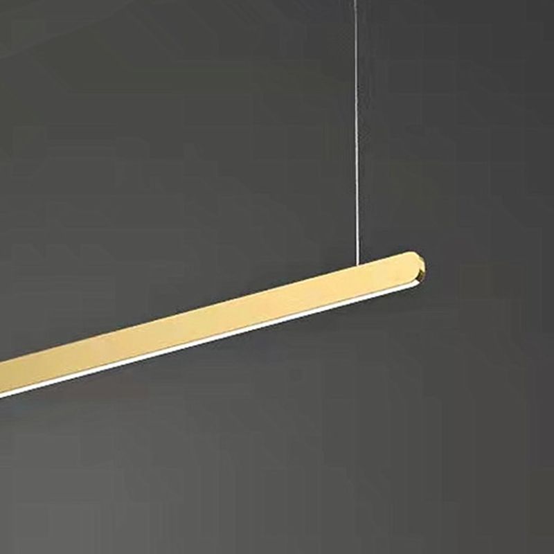 Metal Ceiling Pendant Light Modern Linear Shape Island Lighting Ideas for Kitchen