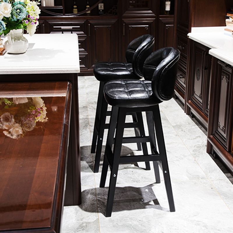 Taburete de Bar con patas de madera de estilo escandinavo, taburete para barra de cocina, 1 Uds.