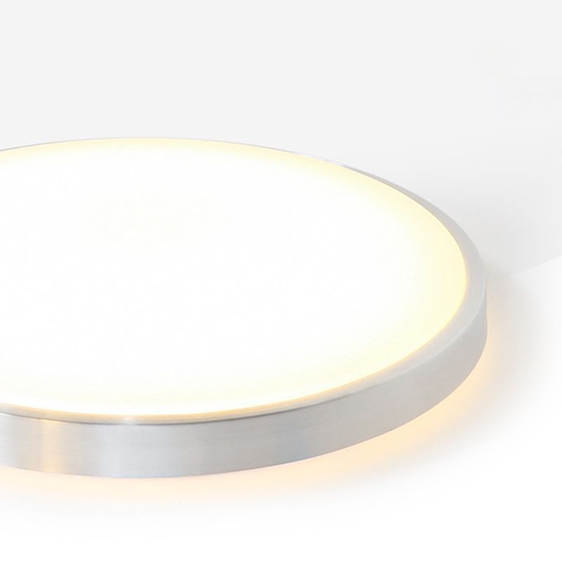 Style moderne aluminium LED encastré luminaire argent tambour encastré plafonnier