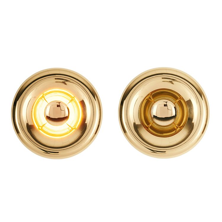 Postmodern Metal Wall Light Round Single Light Wall Sconce for Bedroom