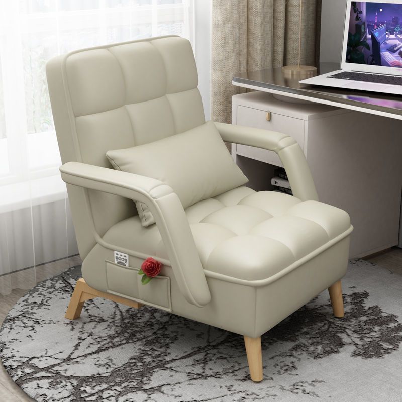 Contemporary Foldable Sofa Chai Living Room Fabric Accent Chair with Cushion
