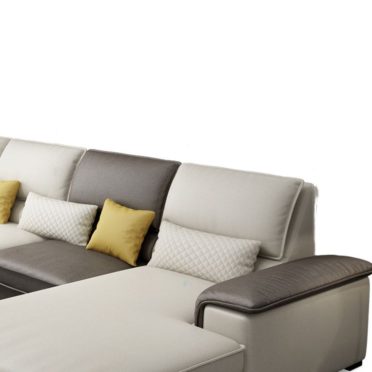 Assembled 3-seater Sofa and Chaise Recessed Arm Settee Furniture