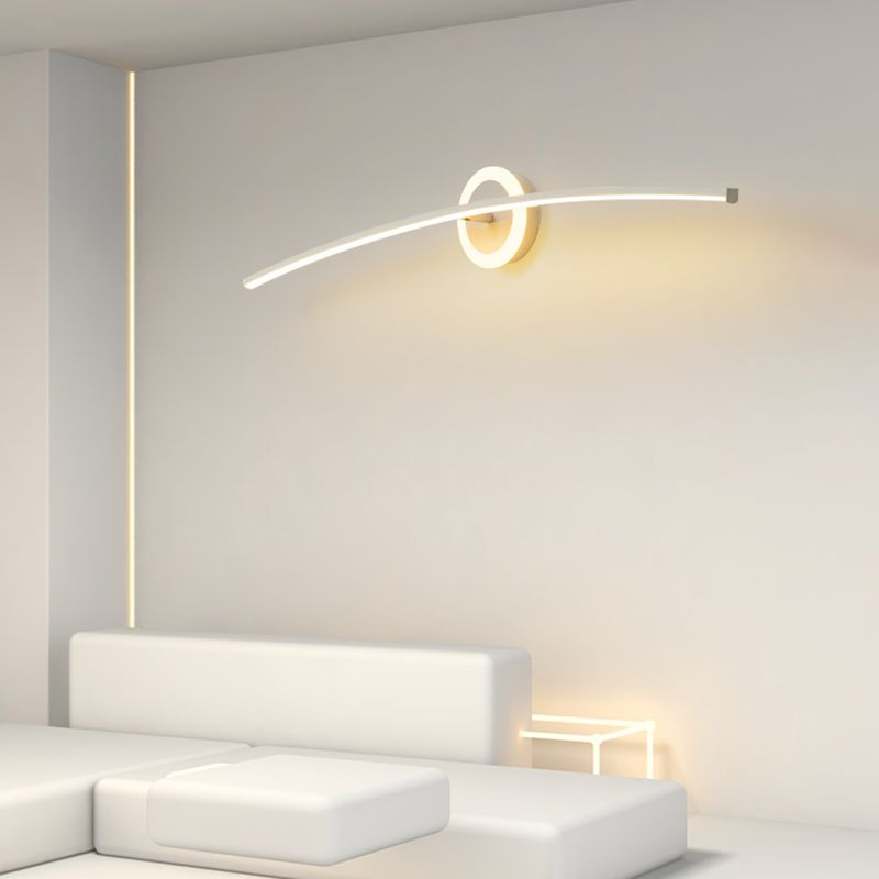Lampe de forme de ligne lampe murale métallique simple LED LED MUR MUR LEIL